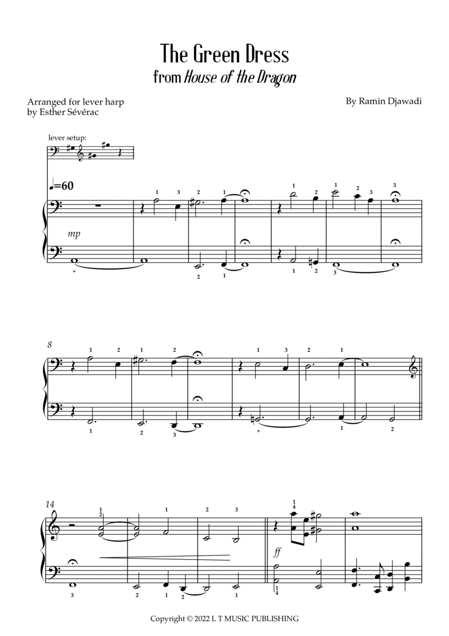 The Green Dress Celtic Harp scores gallery preview page 1