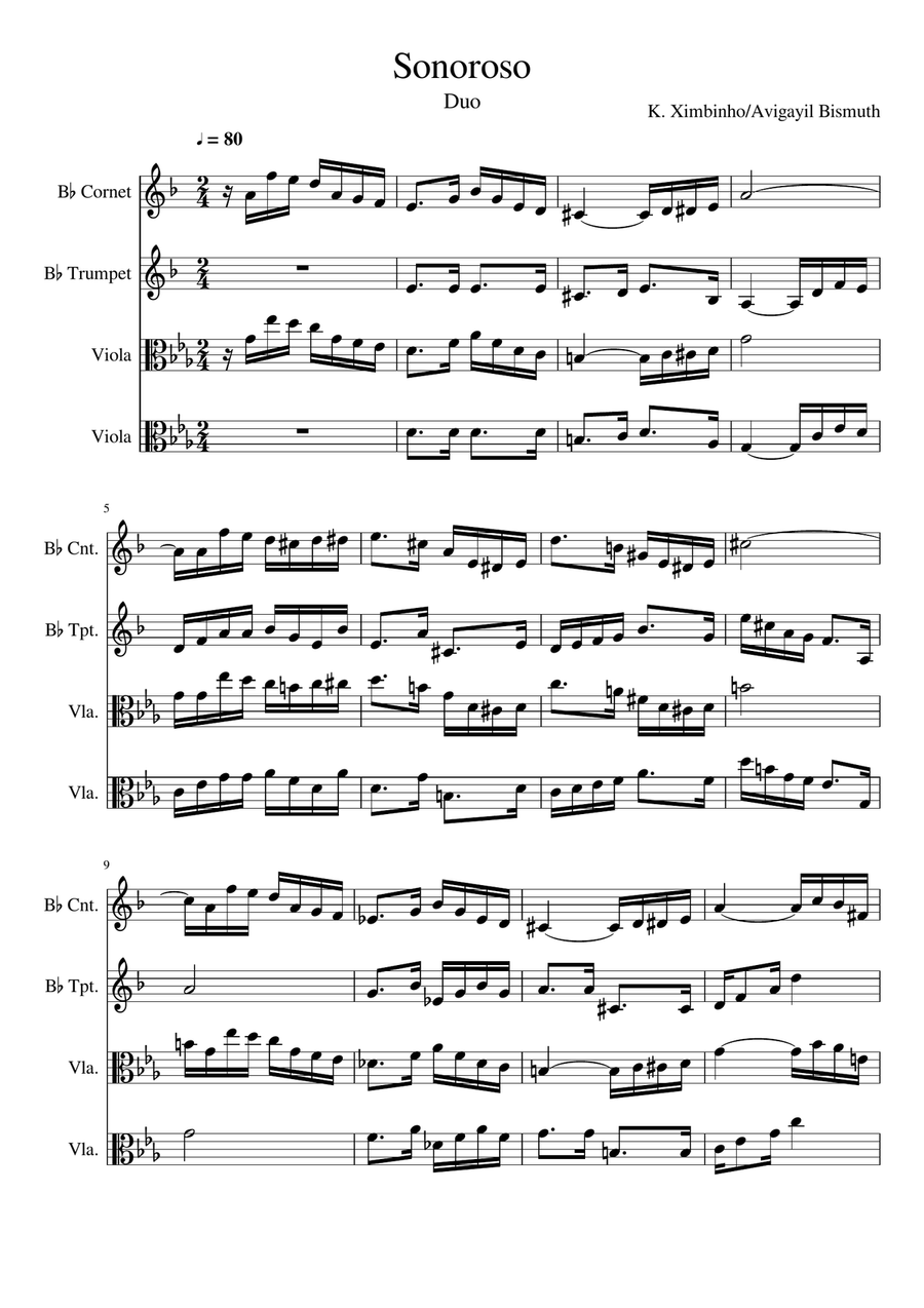 Sonoroso String Duet scores gallery preview page 1