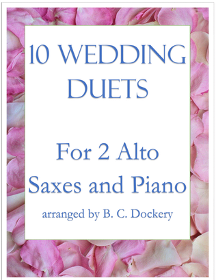 Book cover for 10 Wedding Duets for 2 Alto Sax and Piano