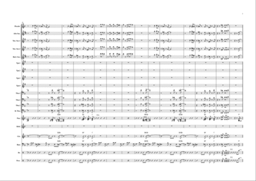 Pappagallo Big Band original by Daryl McKenzie Jazz Ensemble scores gallery preview page 4