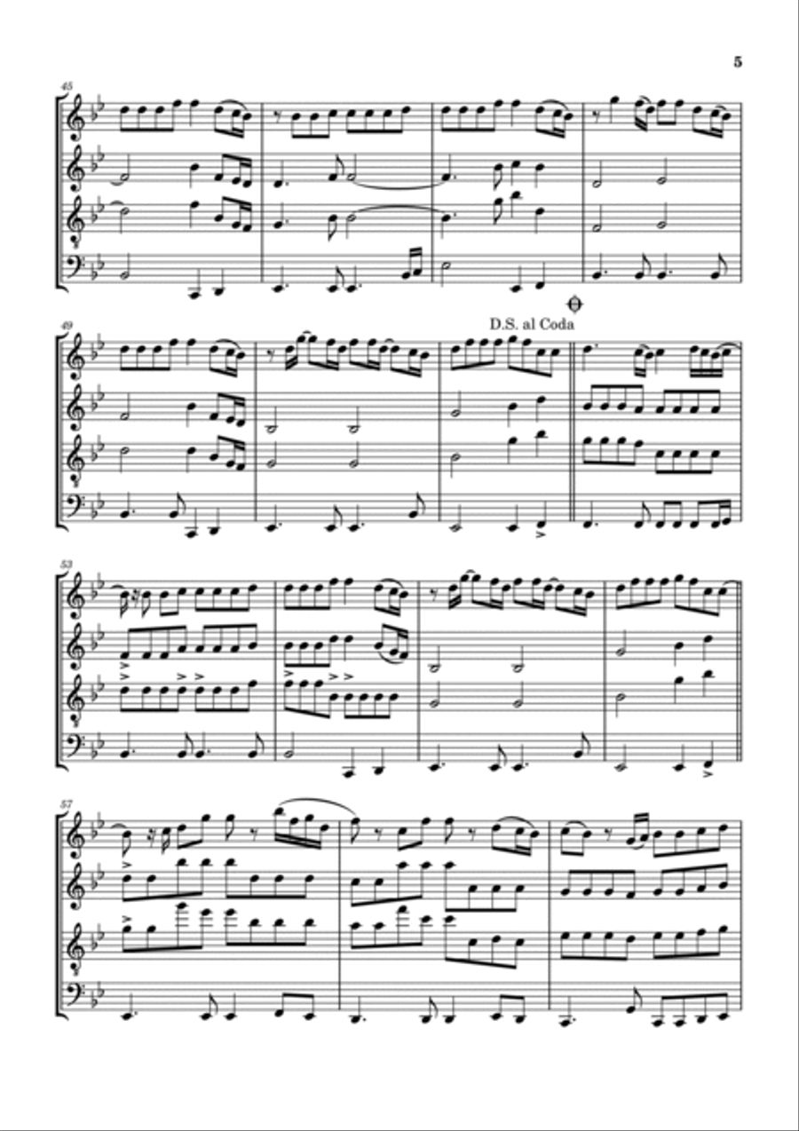 Wait For Me Wait For Me Saxophone Quartet scores gallery preview page 6