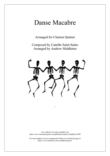 Danse Macabre arranged for Clarinet Quintet image number null