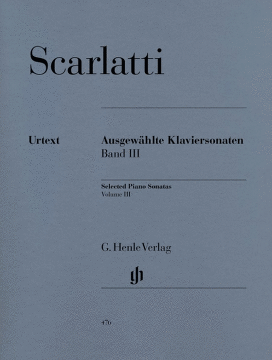 Scarlatti - Selected Sonatas Vol 3 Ed Johnsson