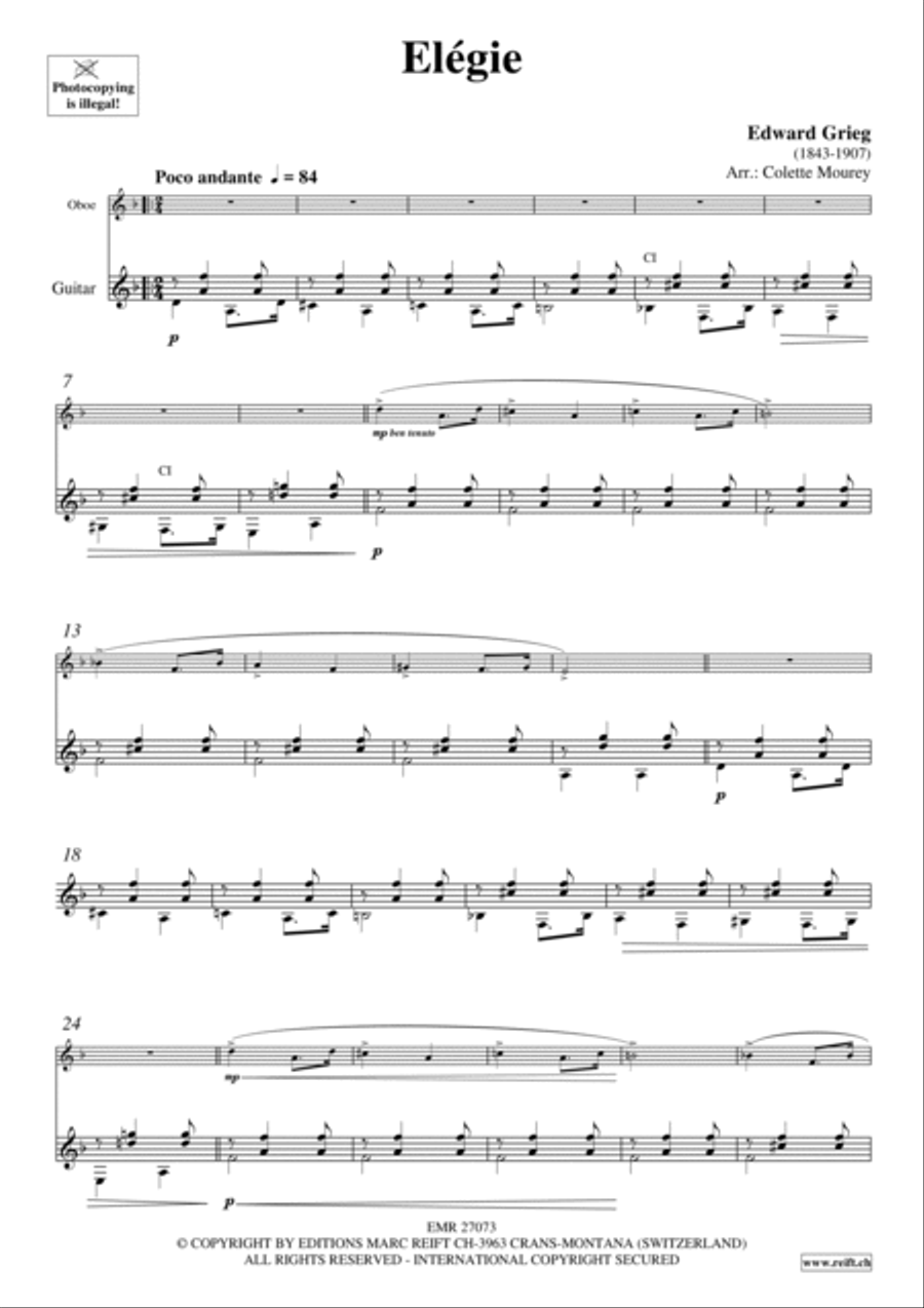 Elegie Oboe scores gallery preview page 3