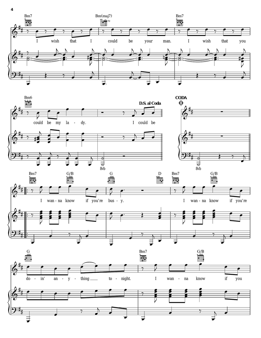 James Dean (I Wanna Know) Piano, Vocal, Guitar scores gallery preview page 4
