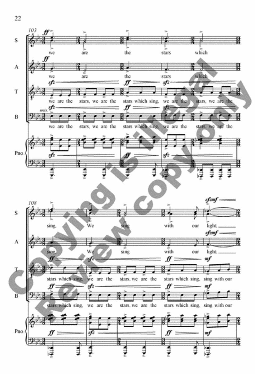 Stargazing (SATB Piano/Choral Score) image number null