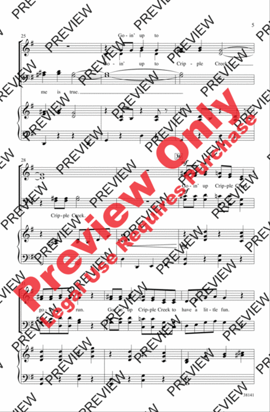 Cripple Creek 4-Part scores gallery preview page 5