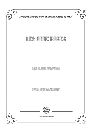 Book cover for Viardot-Les deux roses, for Flute and Piano