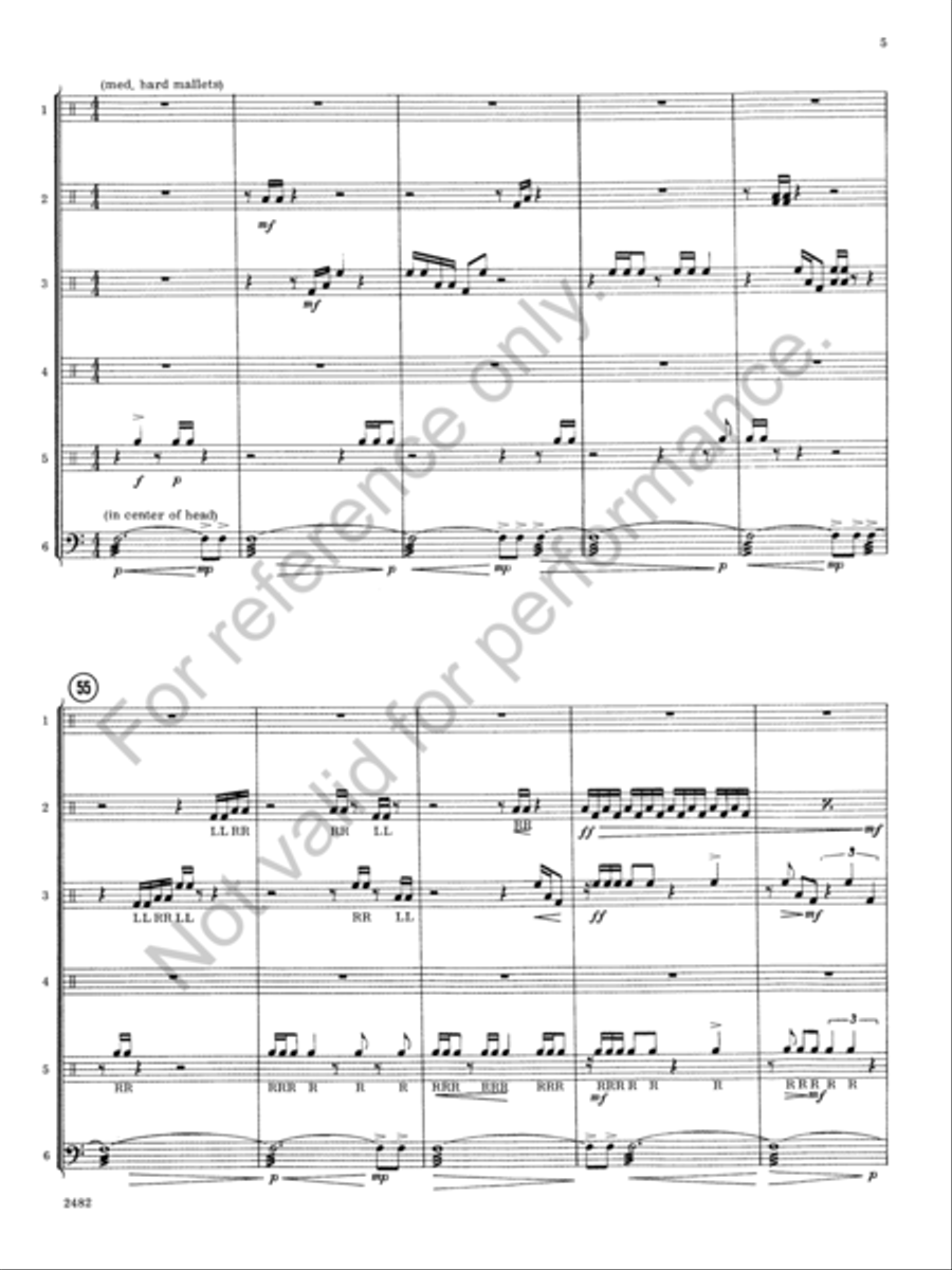 Fixations Fixations Percussion Ensemble scores gallery preview page 6