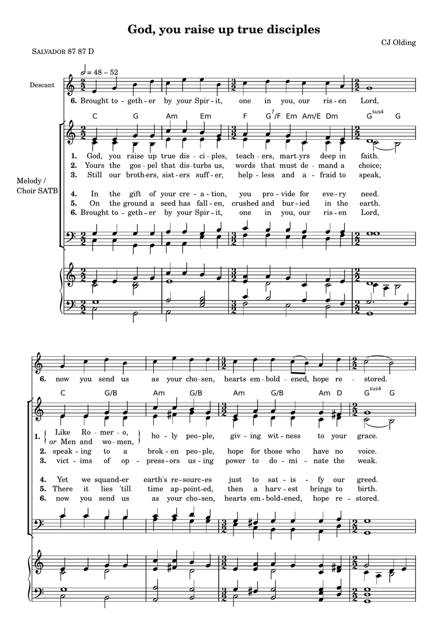 God, you raise up true disciples Small Ensemble scores gallery preview page 3