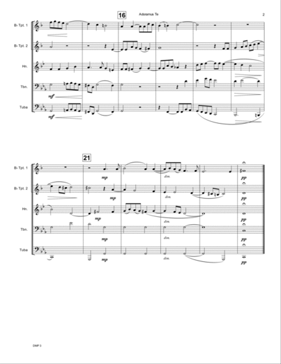 Adoramus Te Brass Ensemble scores gallery preview page 3