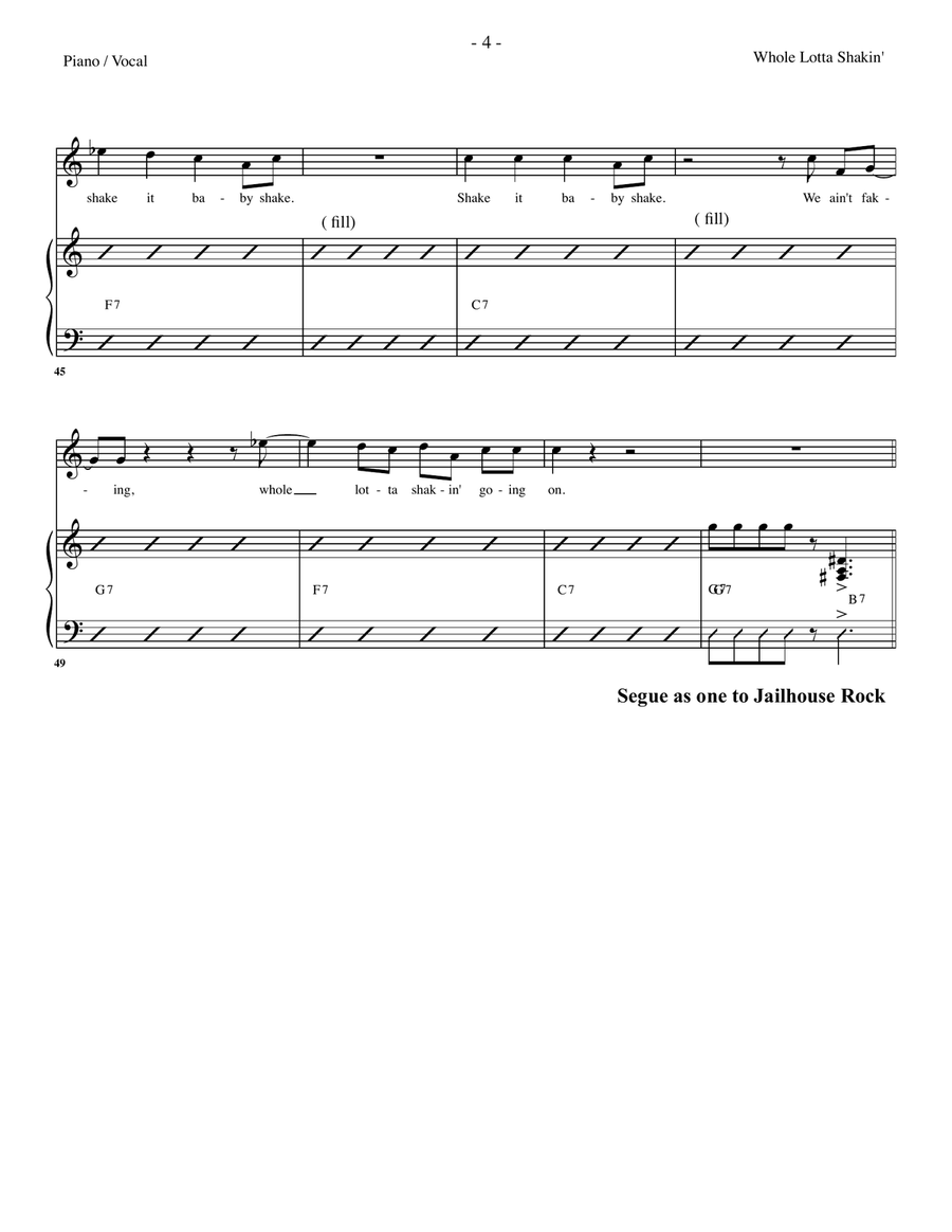 Whole Lotta Shakin' Goin' On Large Ensemble scores gallery preview page 4