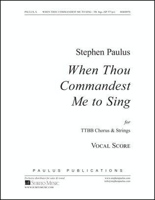 Book cover for When Thou Commandest Me to Sing