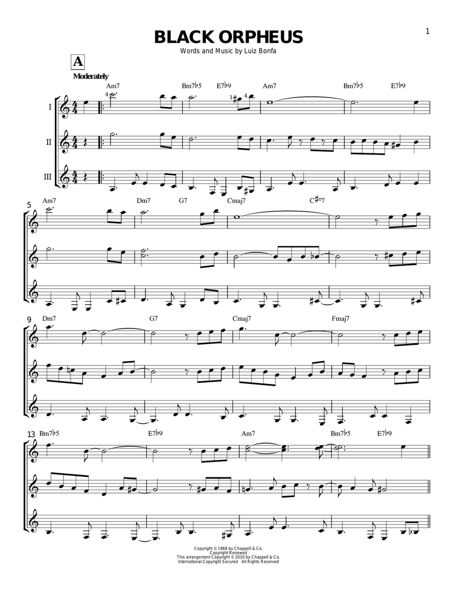 Black Orpheus Guitar Ensemble scores gallery preview page 1
