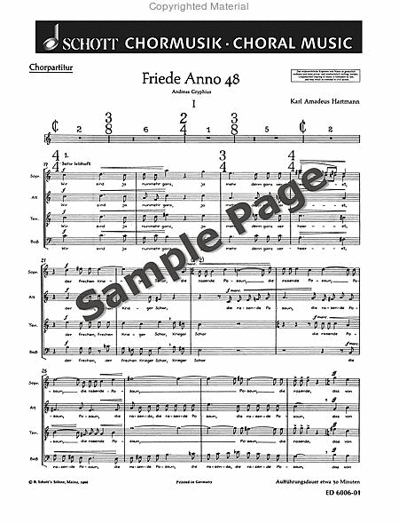 Friede Anno 48 Chorus Part
