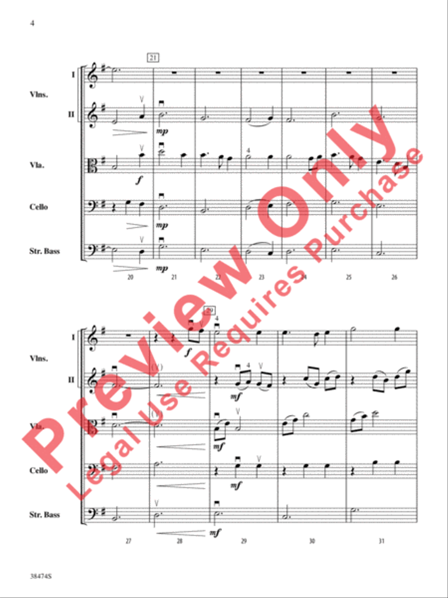 Two Irish Folk Songs String Orchestra scores gallery preview page 5