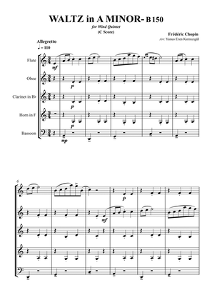 Chopin Waltz in A Minor- B150 for Wind Quintet