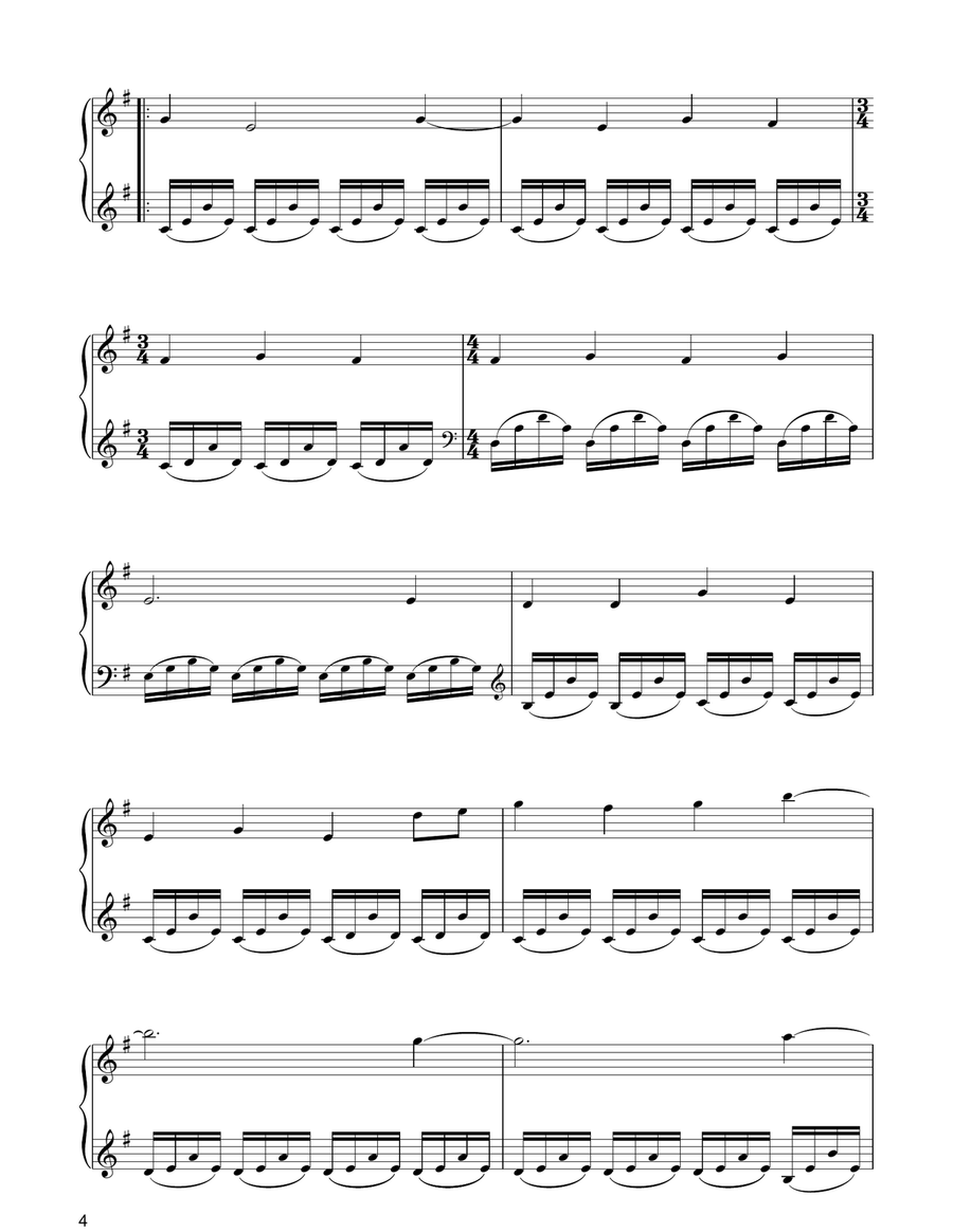 Deportation/Iguazu (from Babel) Piano Solo scores gallery preview page 4