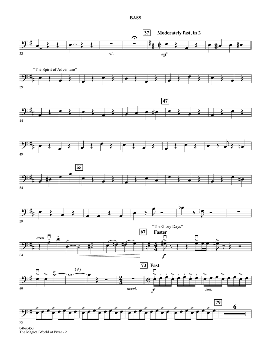 The Magical World Of Pixar - Bass Orchestra scores gallery preview page 2