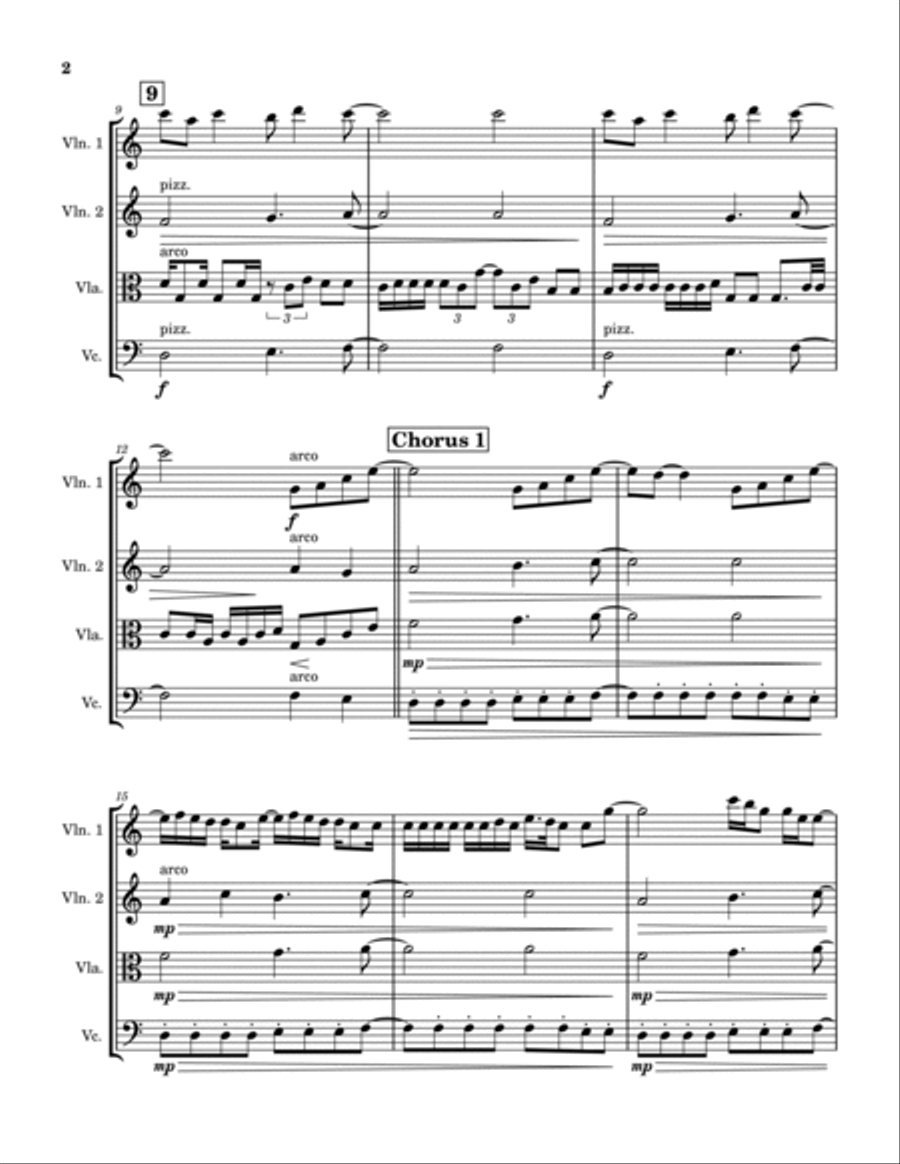 Snooze String Quartet scores gallery preview page 2