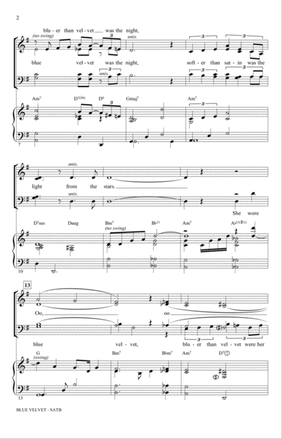 Blue Velvet 4-Part scores gallery preview page 2