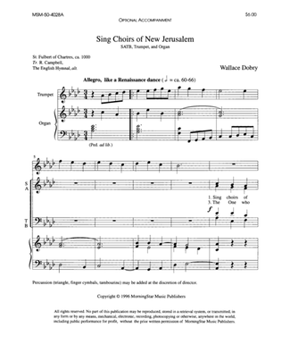 Book cover for Sing Choirs of New Jerusalem (Downloadable Instrumental Parts)
