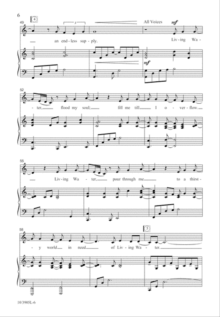 Living Water Living Water 4-Part scores gallery preview page 6