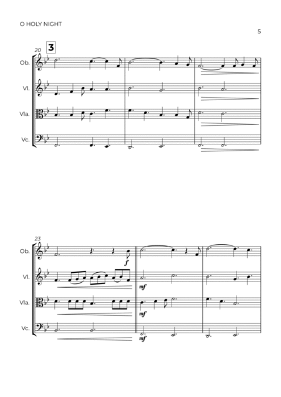 O Holy Night O Holy Night Small Ensemble scores gallery preview page 5