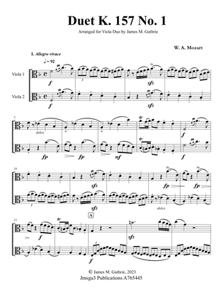 Mozart: Duet K. 157 No.1 for Viola Duo