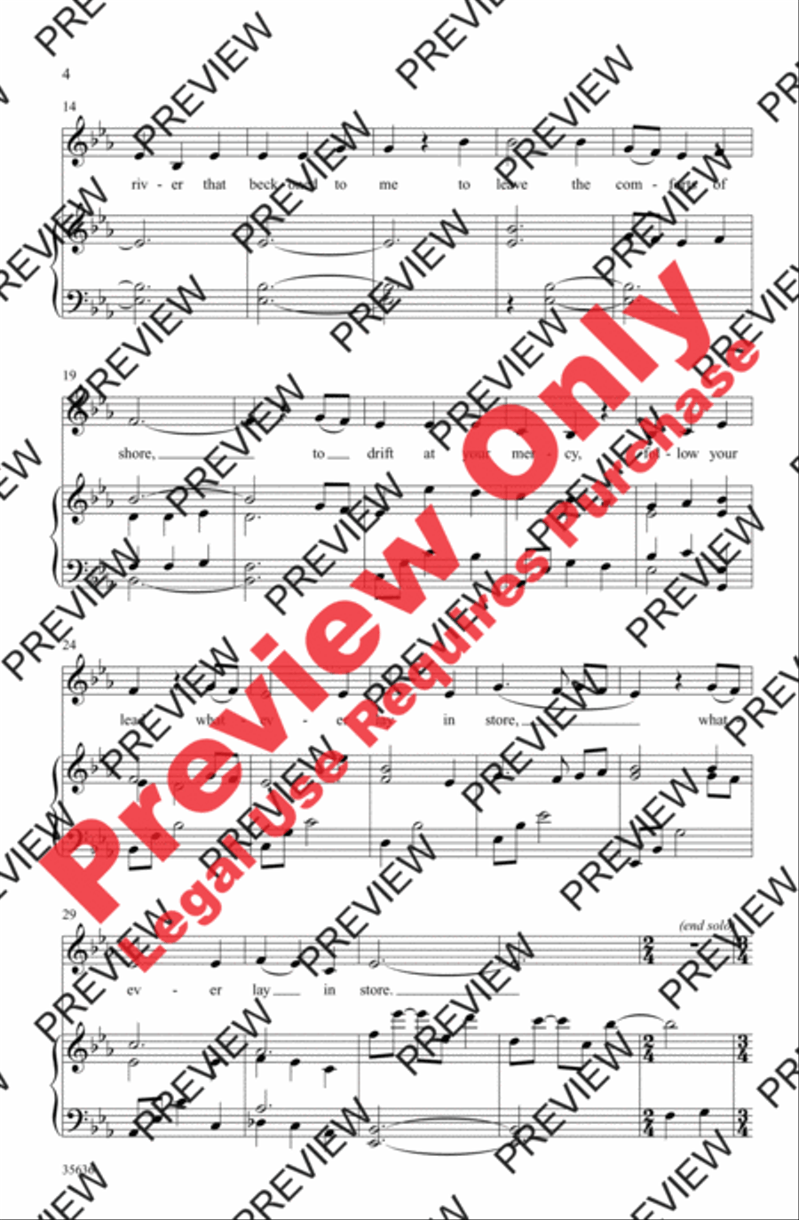 Your Love Was a River 4-Part scores gallery preview page 3