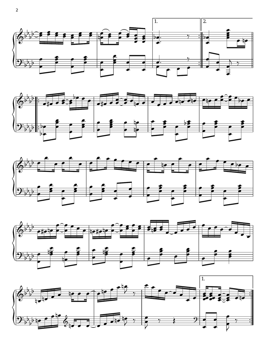 The Easy Winners The Easy Winners Piano Solo scores gallery preview page 2
