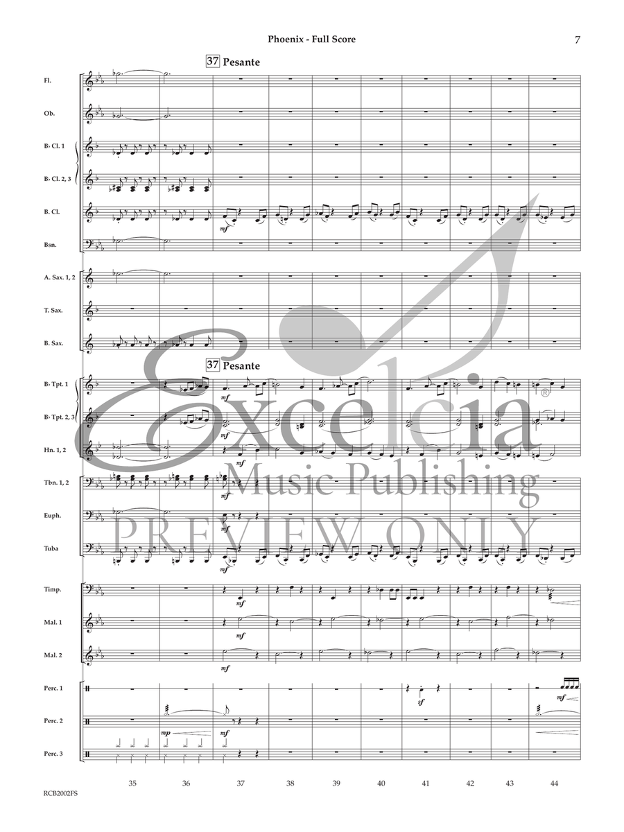 Phoenix (Score) Concert Band scores gallery preview page 8