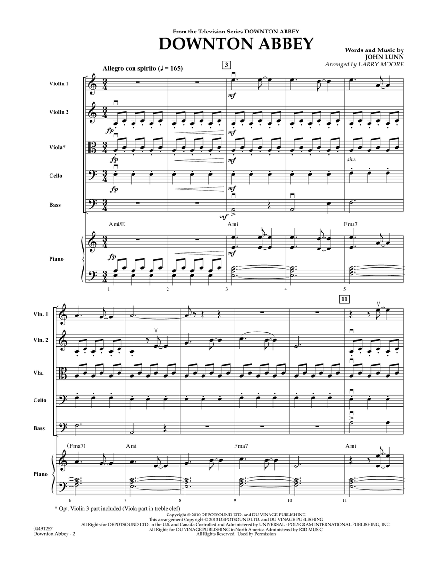 Downton Abbey - Conductor Score (Full Score) Orchestra scores gallery preview page 2