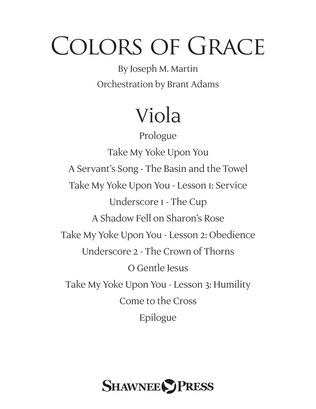 Book cover for Colors of Grace - Lessons for Lent (New Edition) (Orchestra Accompaniment) - Viola