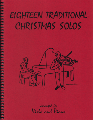 Book cover for 18 Traditional Christmas Solos for Viola and Piano
