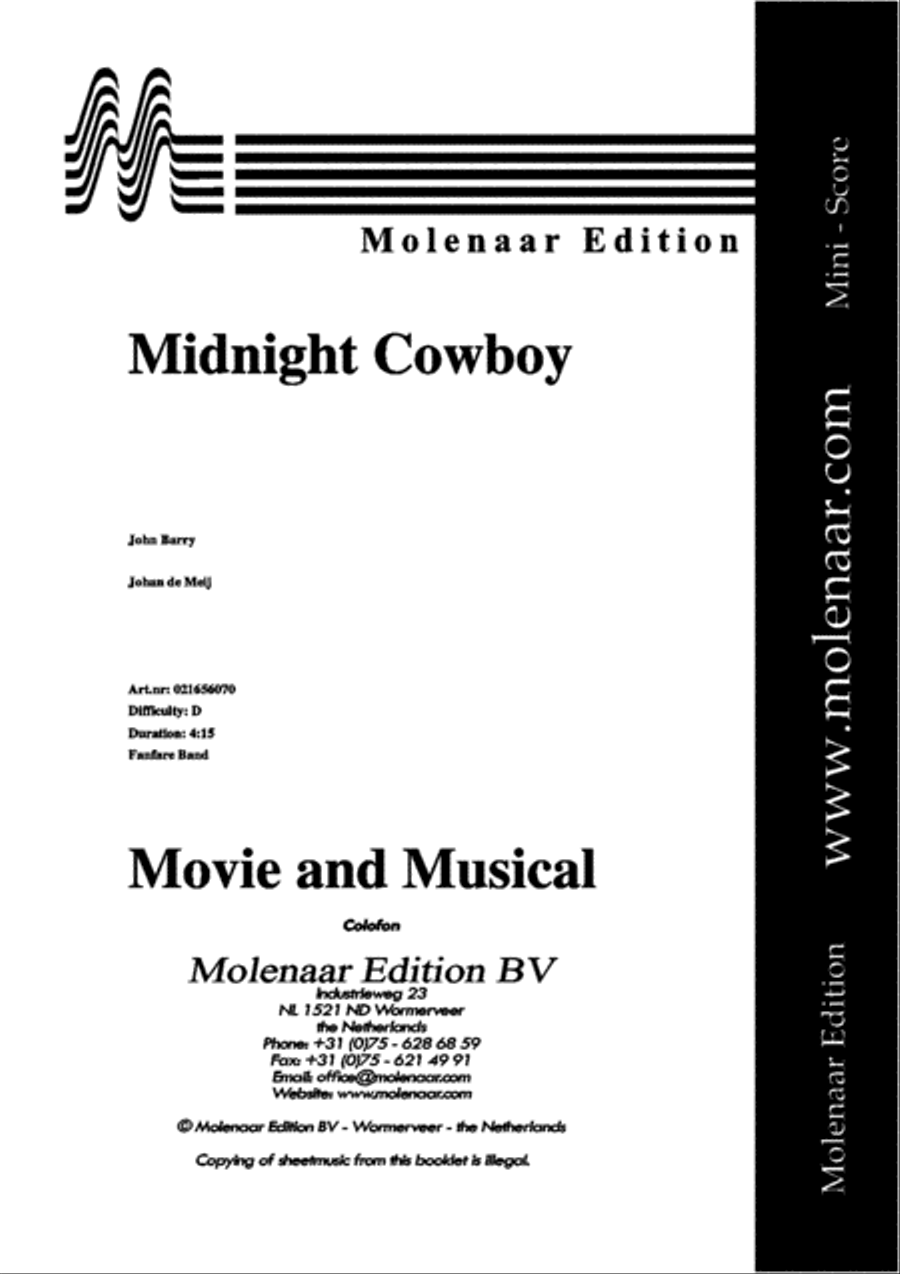 Midnight Cowboy Fanfare Band scores gallery preview page 2
