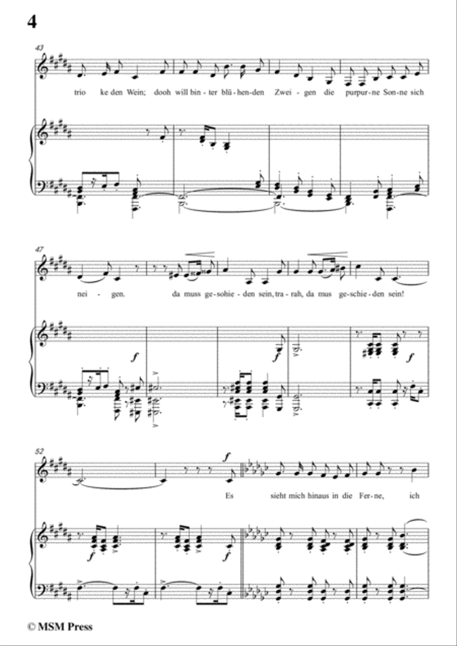 Schumann-Der Knabe mit dem Wunderhorn,in G flat Major,for Voice and Piano Voice Solo scores gallery preview page 6