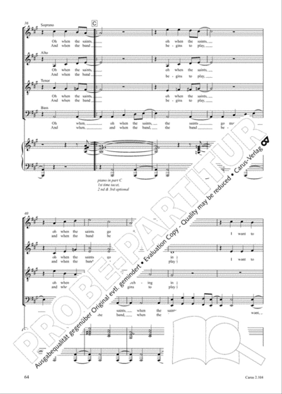 Hallelujah. Gospels and Spirituals for mixed choir Mixed Choir scores gallery preview page 52