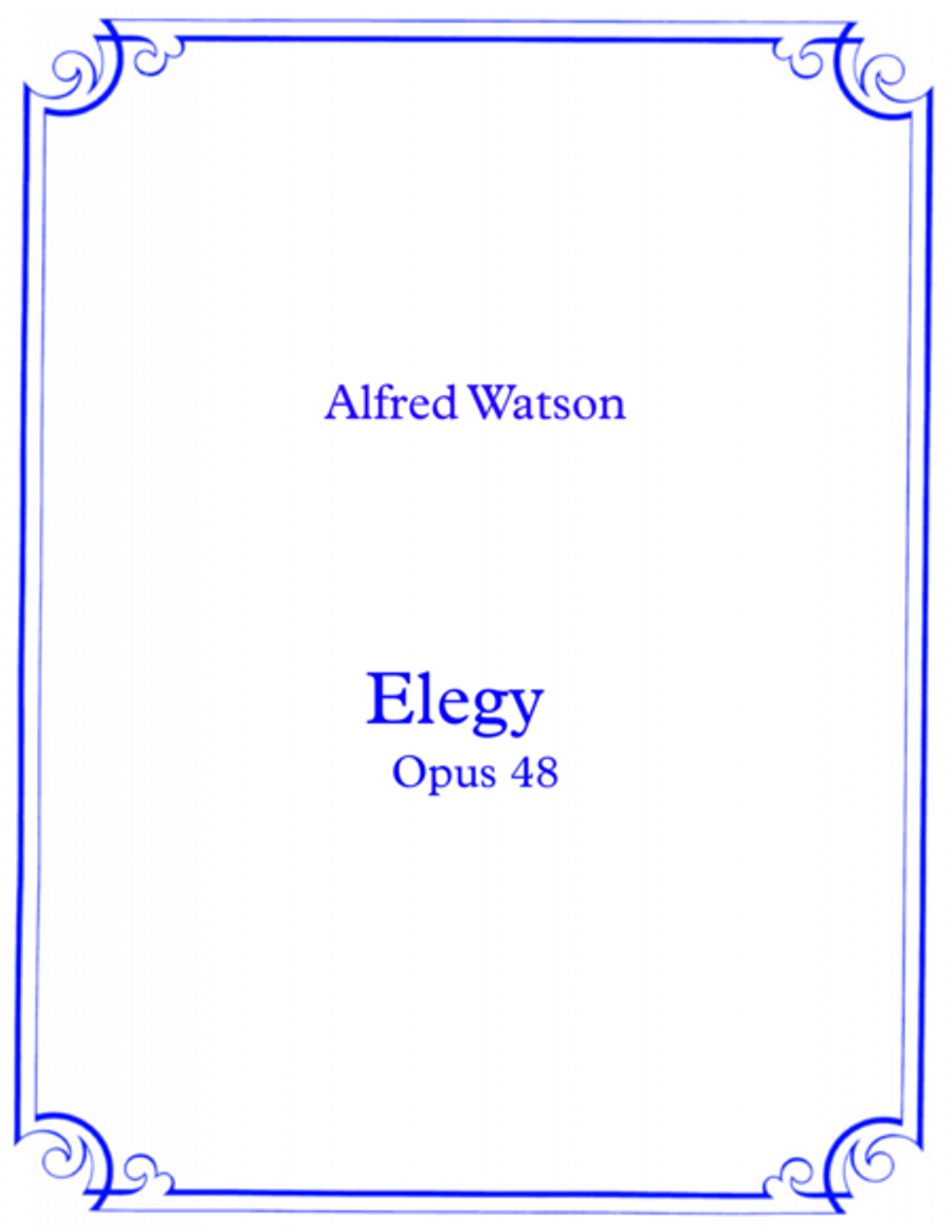 Elegy Opus 48 Elegy Opus 48 Piano Solo scores gallery preview page 1