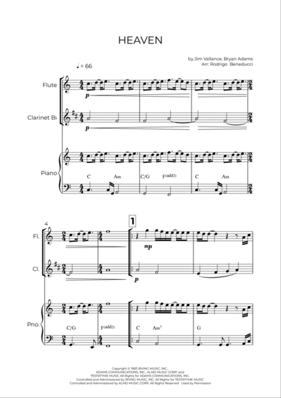 Heaven Woodwind Duet scores gallery preview page 2
