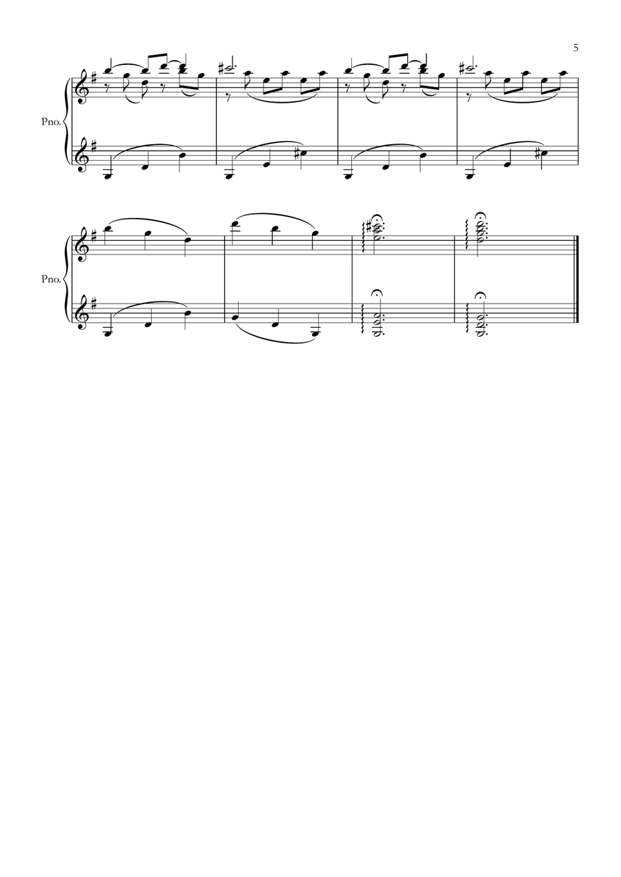 Llyfr Braslunio Piano Solo scores gallery preview page 5