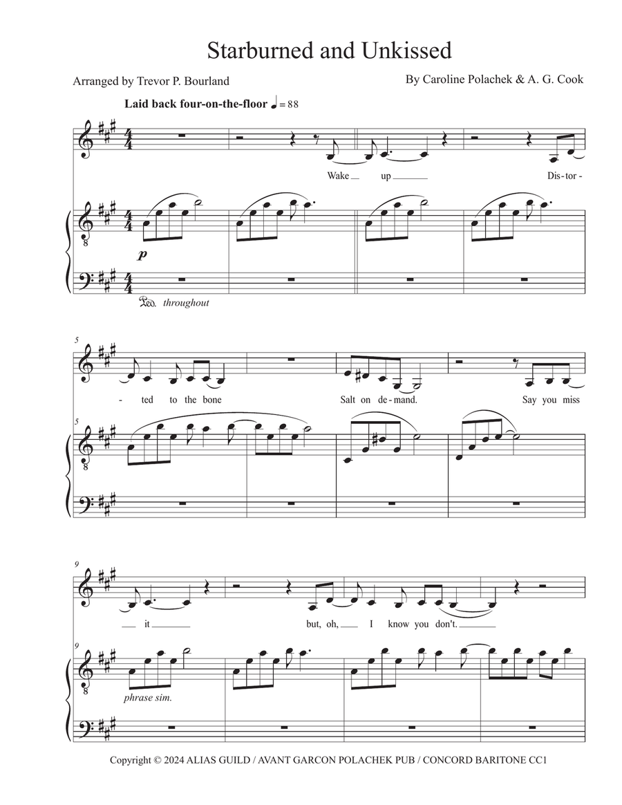 Starburned And Unkissed Voice scores gallery preview page 1