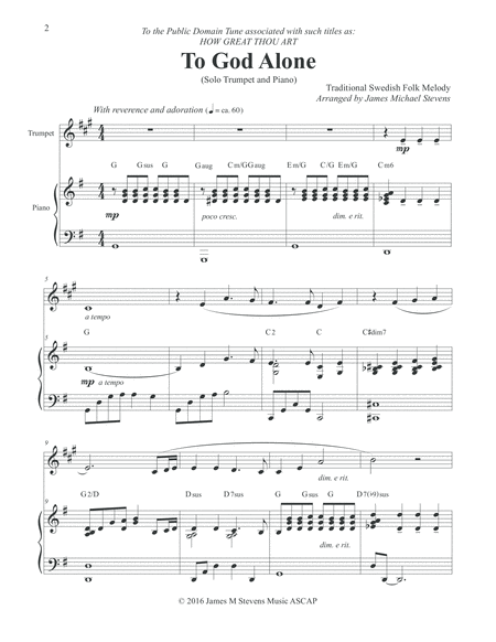 To God Alone (Classic Trumpet Hymn Arrangement) image number null