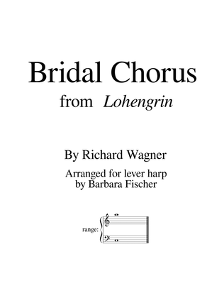 Book cover for Bridal Chorus - easy lever harp