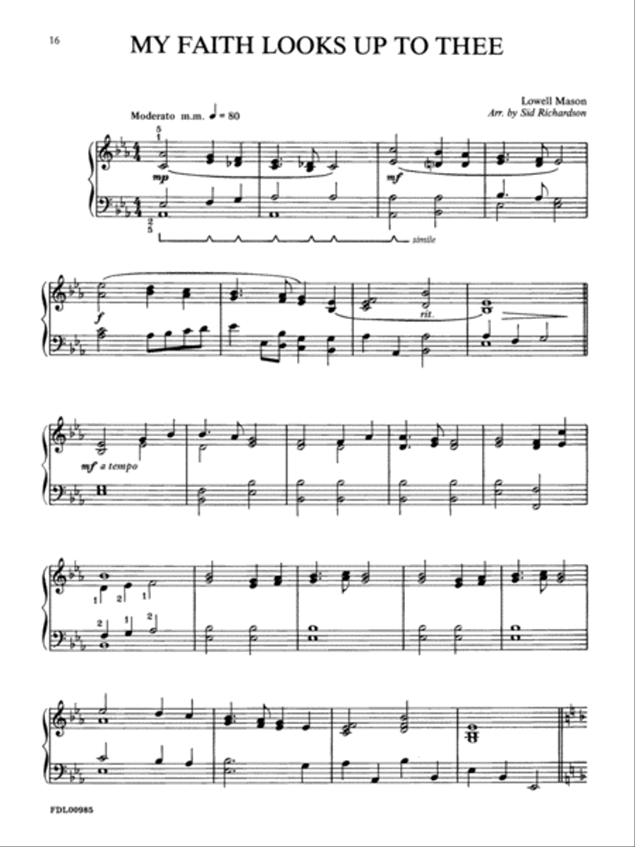 Hymn Reflections Piano Method scores gallery preview page 4