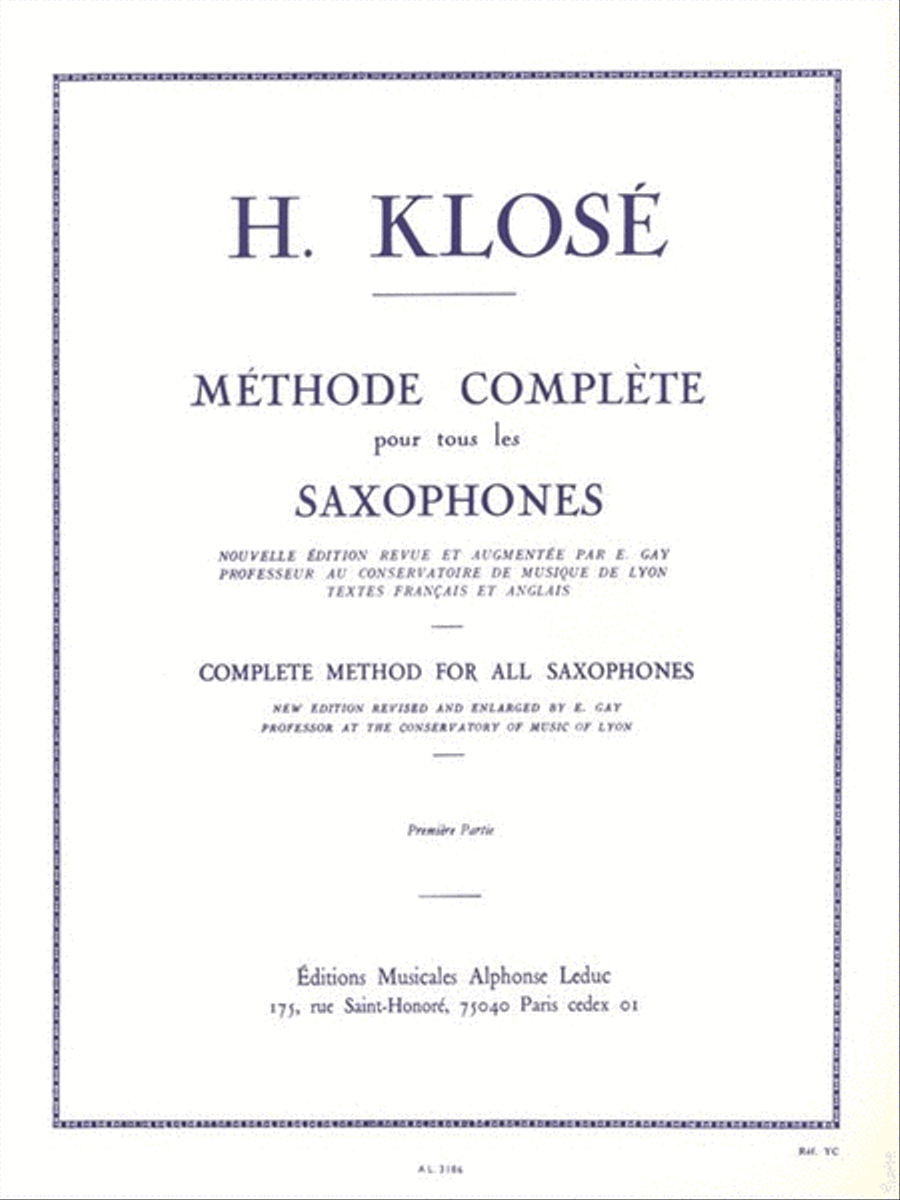 Klose saxophone cheap