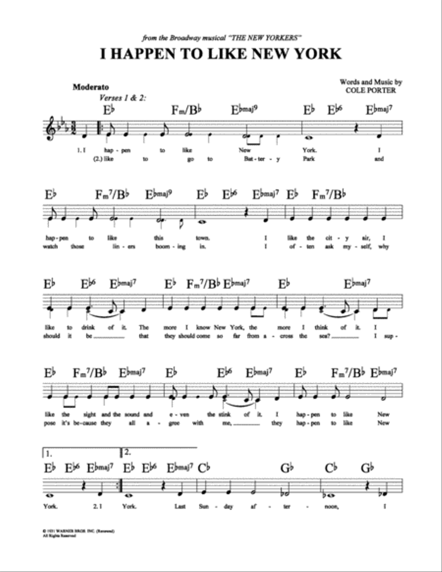 I Happen to Like New York School and Community scores gallery preview page 1