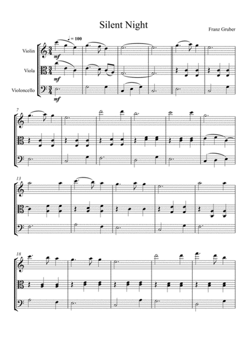 Franz Gruber - Silent Night (Violin, Viola and Violoncello Trio) image number null
