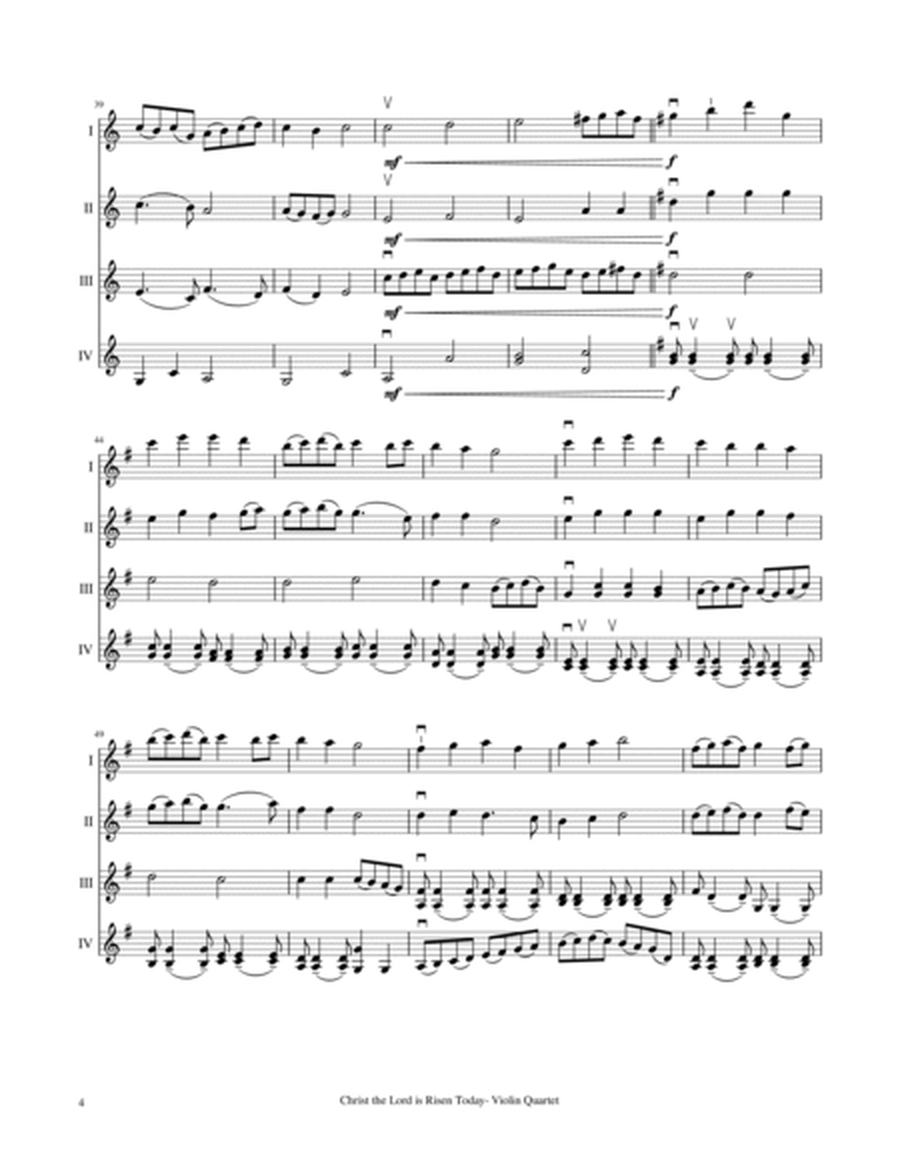 Christ the Lord Is Risen Today - Violin Quartet image number null