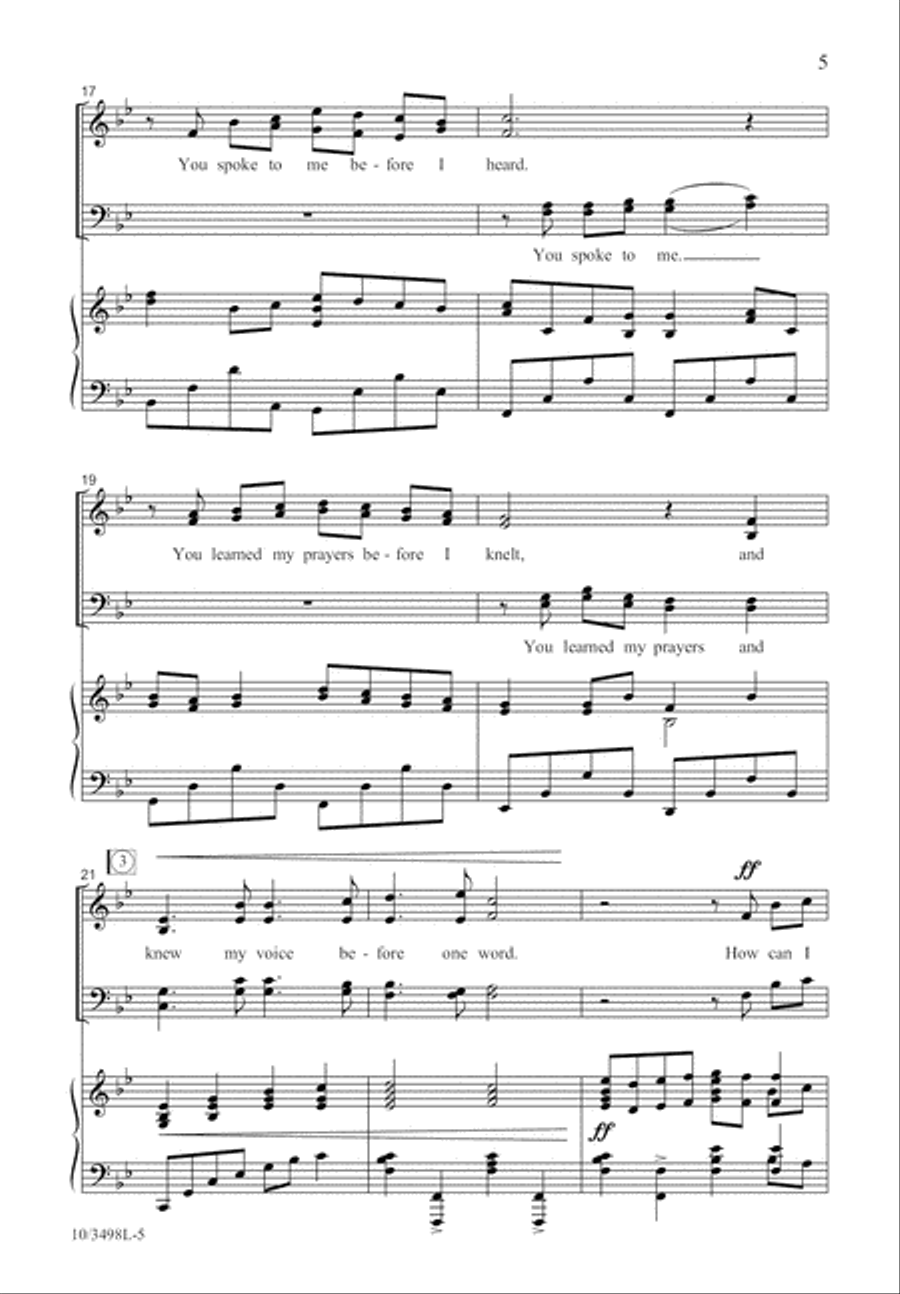 You Knew Me, Lord 4-Part scores gallery preview page 6